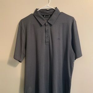 Travis Mathew polo gray striped men’s L